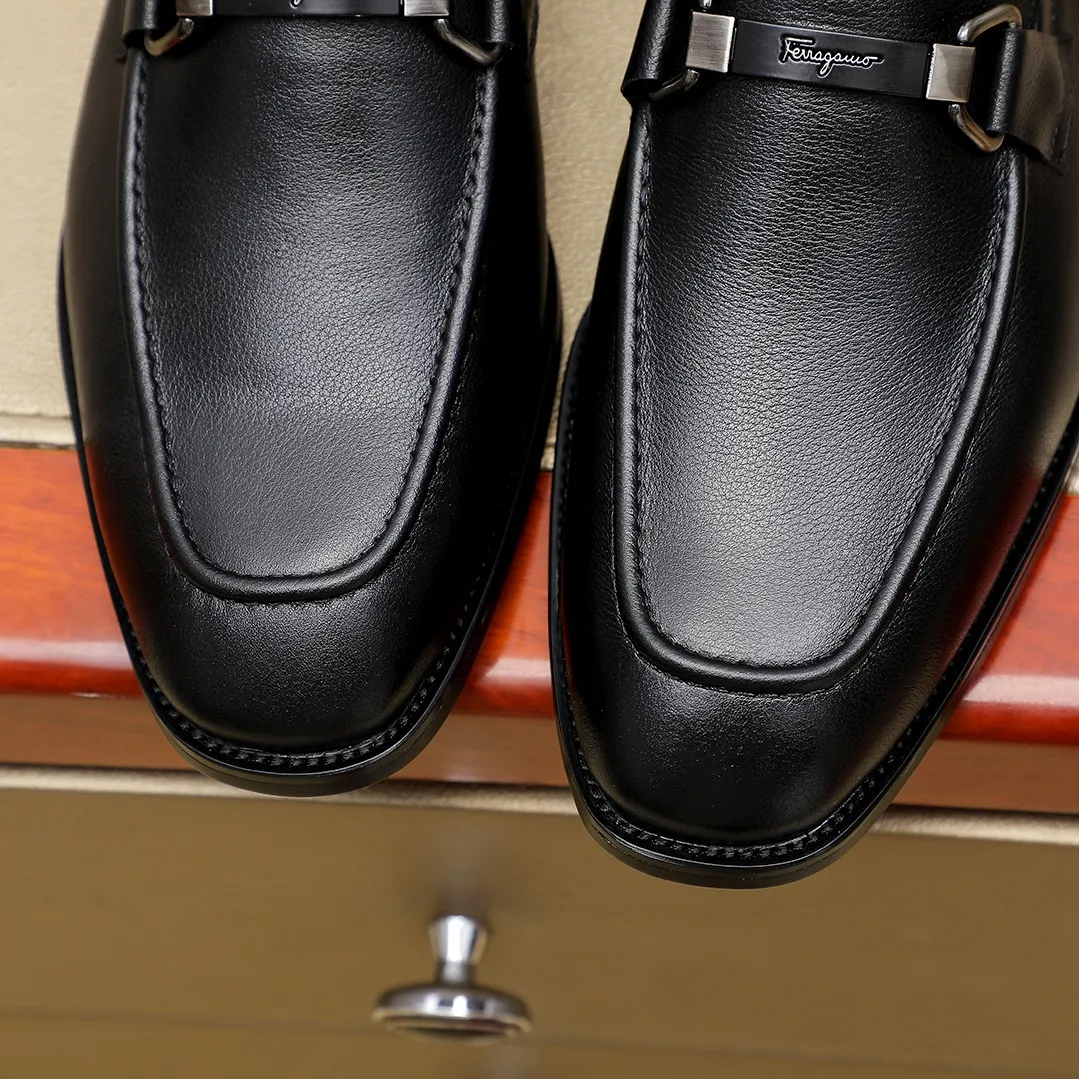 Men's shoes💰460🕷🕷[Ferragamo] Ferragamo's top men's business leather shoes💯Original copy of the official website, the upper is made of imported official website 1:1 material🍁Italian imported cowhide🇮🇹Imported cowhide lining. It’s definitely not made with ordinary craftsmanship, it’s the model used by celebrities! The factory’s craftsmanship is designed to create the most perfect shoes for trendy men! Colors available! Code number 38-44 (45.46 customized)......